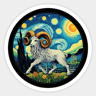 ZODIAC Aries - Astrological ARIRS - ARIRS - ZODIAC sign - Van Gogh style - 14 Sticker